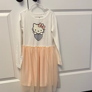 H&M White and Peach Hello Kitty Dress